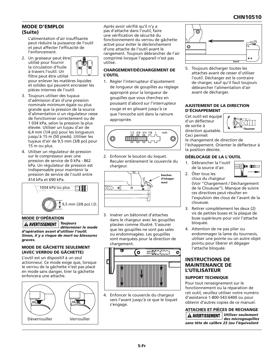 Campbell Hausfeld CHN10510 User Manual | Page 13 / 24