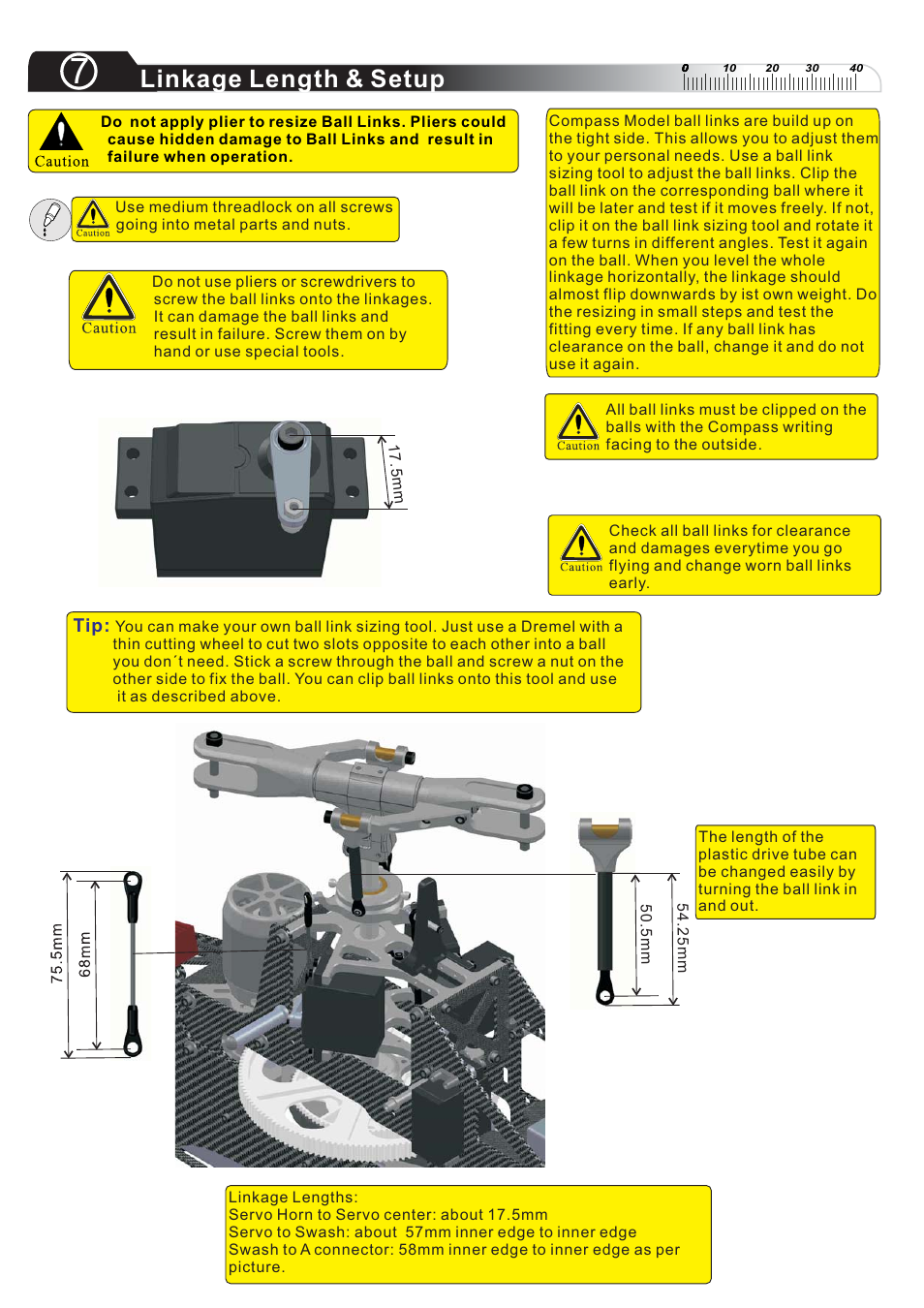 Px14, Linkage length & setup | Compass Atom 7HV Ultimate User Manual | Page 16 / 36