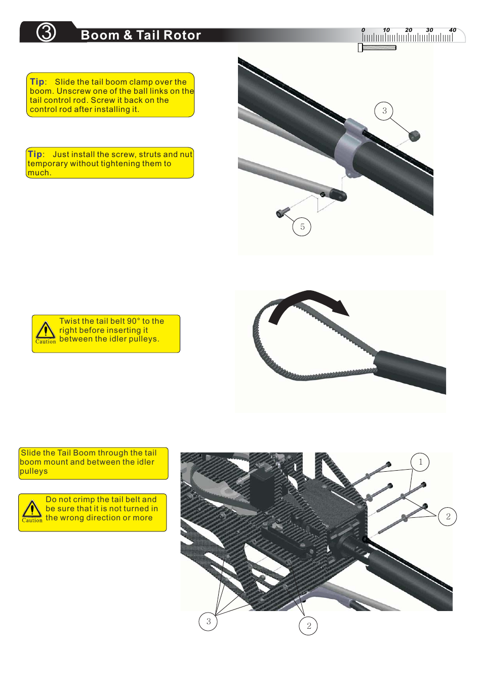 Boom & tail rotor | Compass Atom 7HV Ultimate User Manual | Page 9 / 36