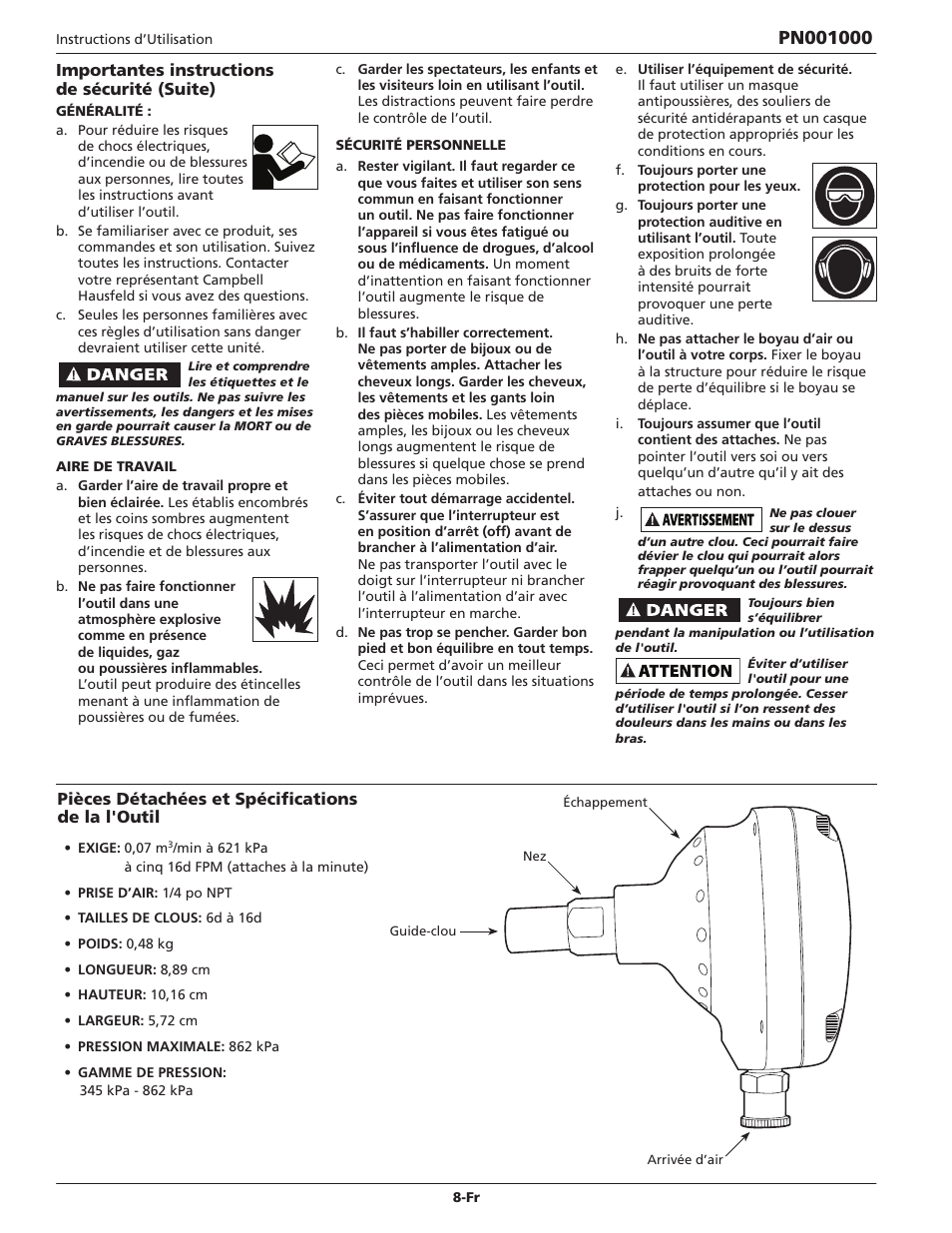 Campbell Hausfeld IN730800AV User Manual | Page 8 / 20