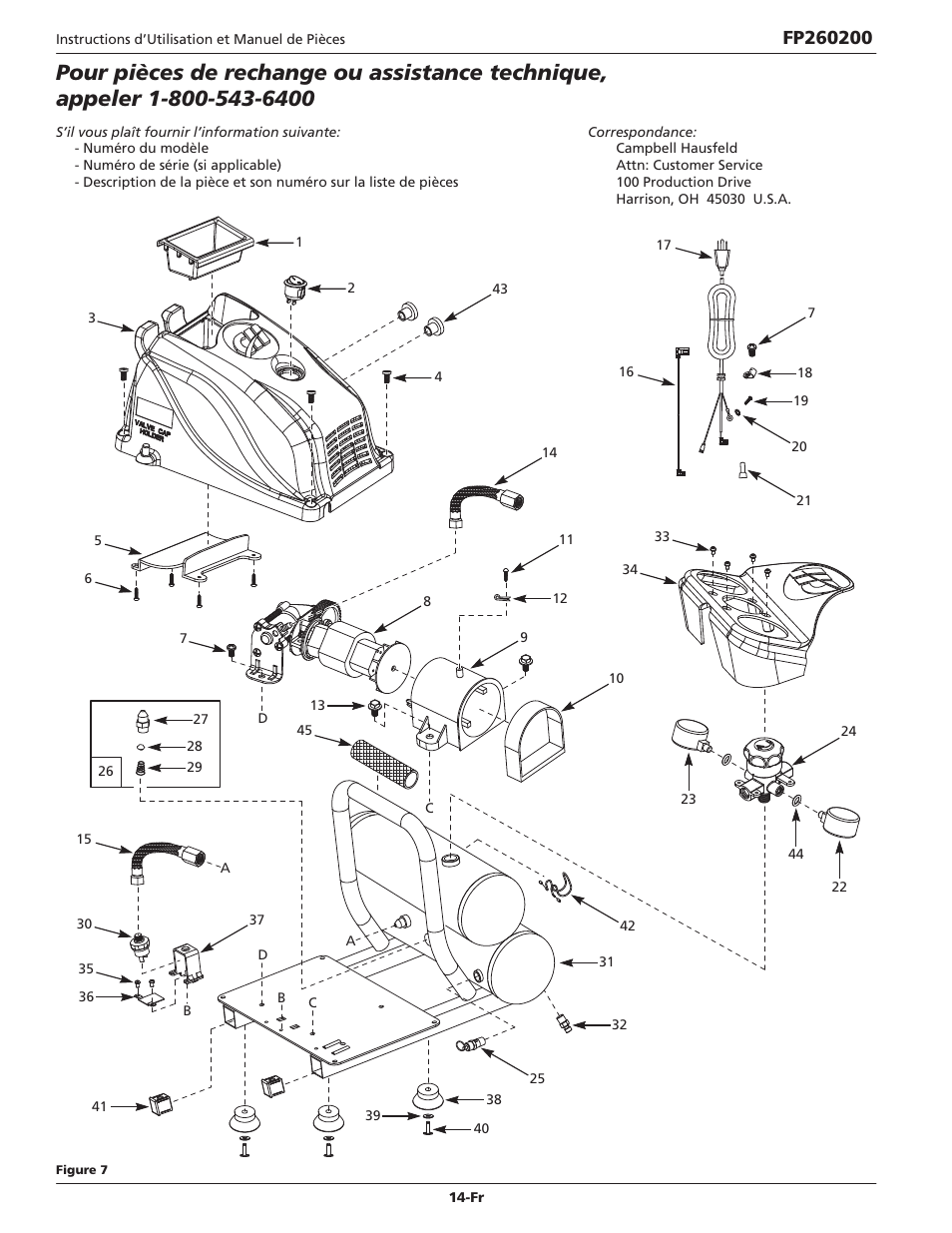 Campbell Hausfeld FP260200 User Manual | Page 14 / 24