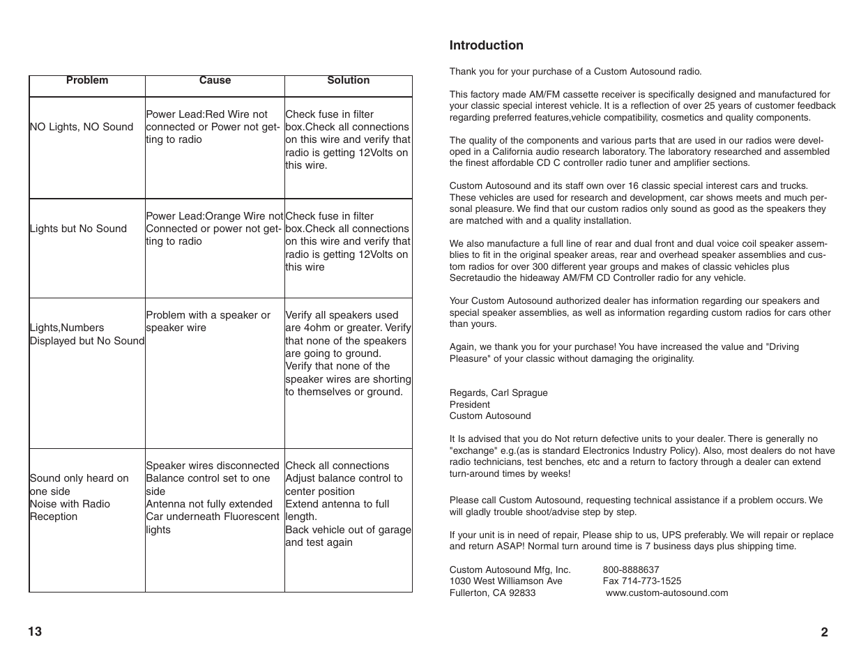 Custom Autosound USA-1 User Manual | Page 3 / 8