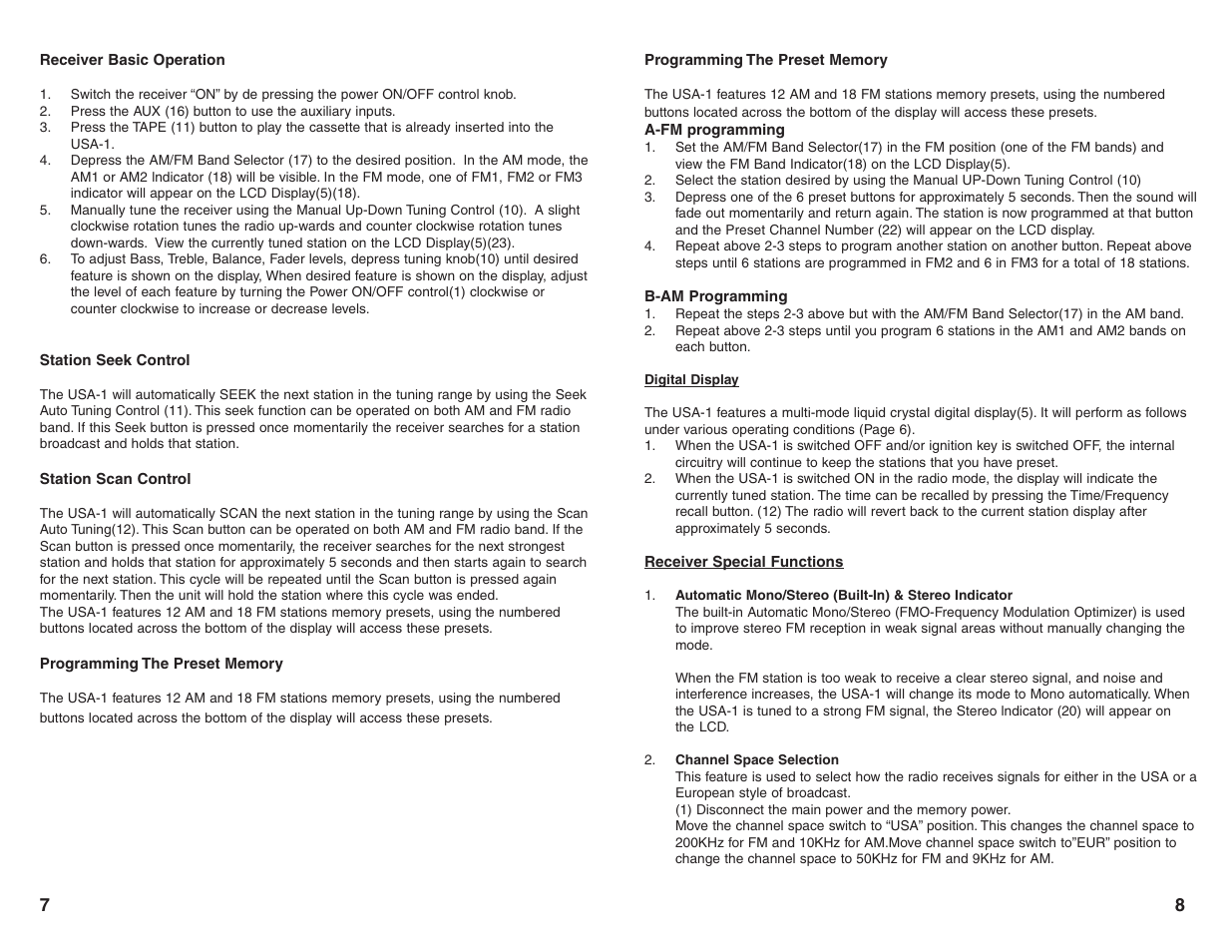 Custom Autosound USA-1 User Manual | Page 8 / 8