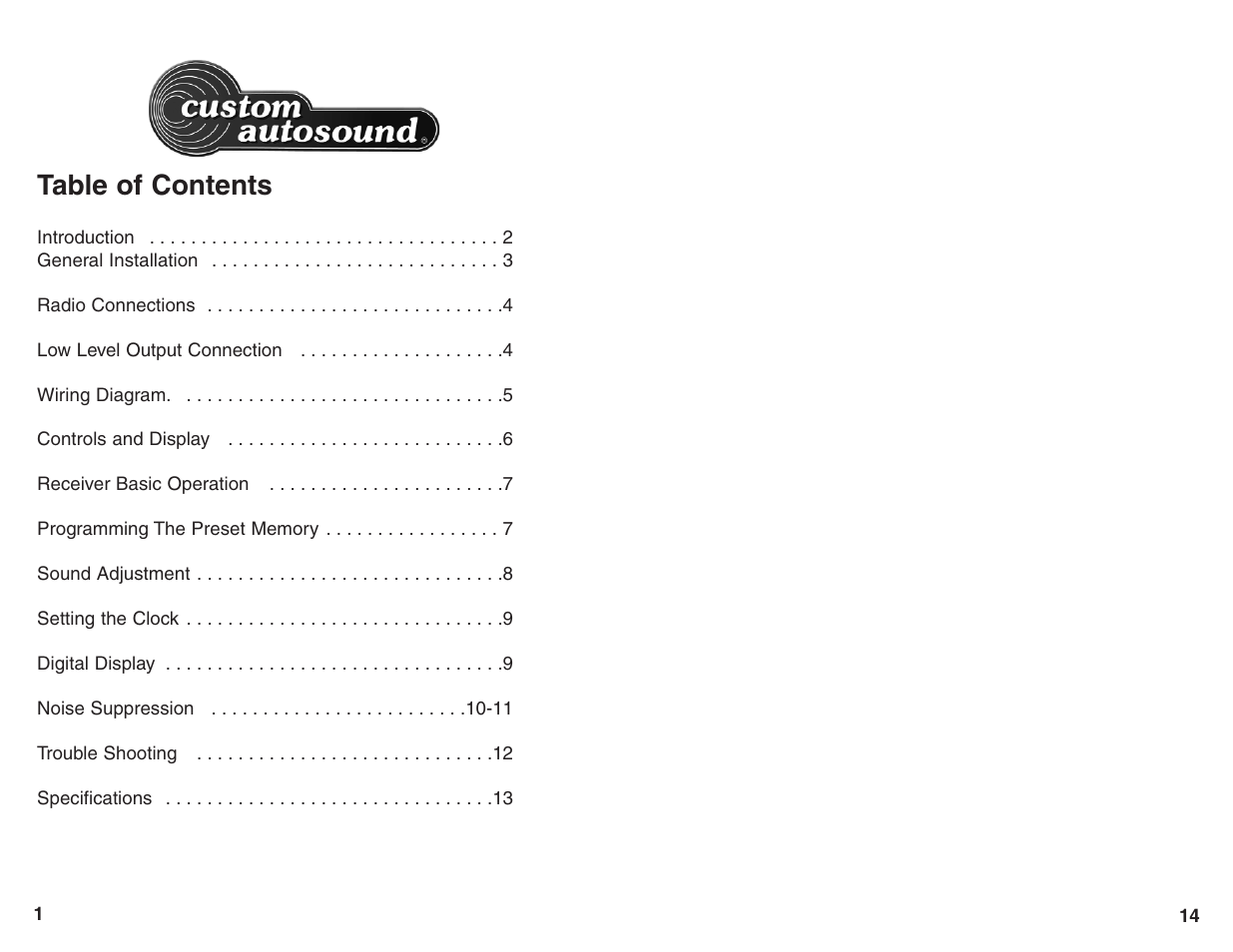 Custom Autosound USA-230 User Manual | Page 2 / 8