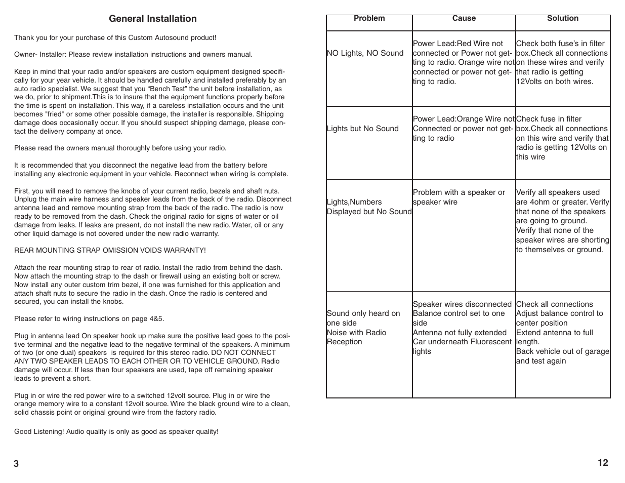 Custom Autosound USA-230 User Manual | Page 4 / 8