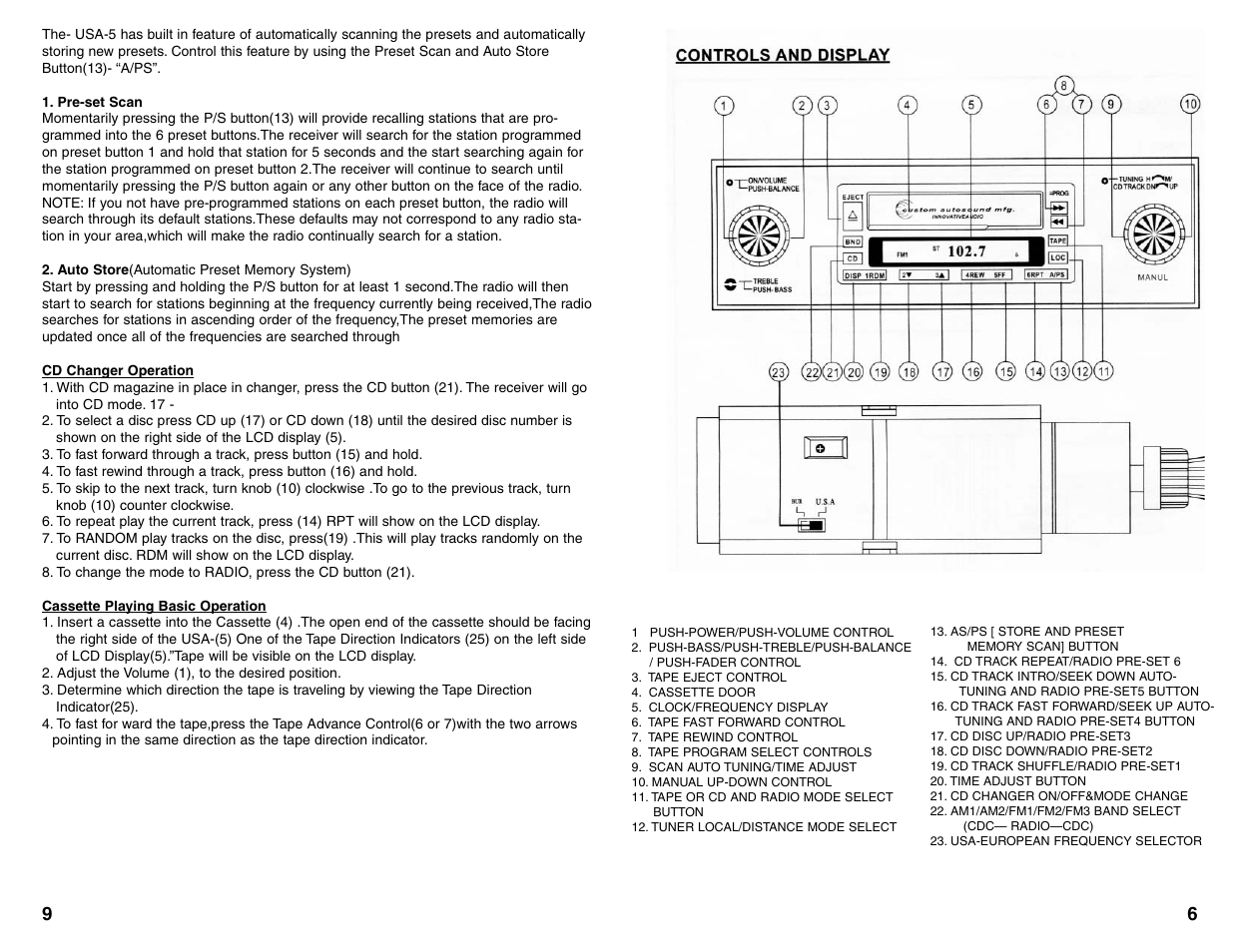 Custom Autosound USA-5 User Manual | Page 7 / 8