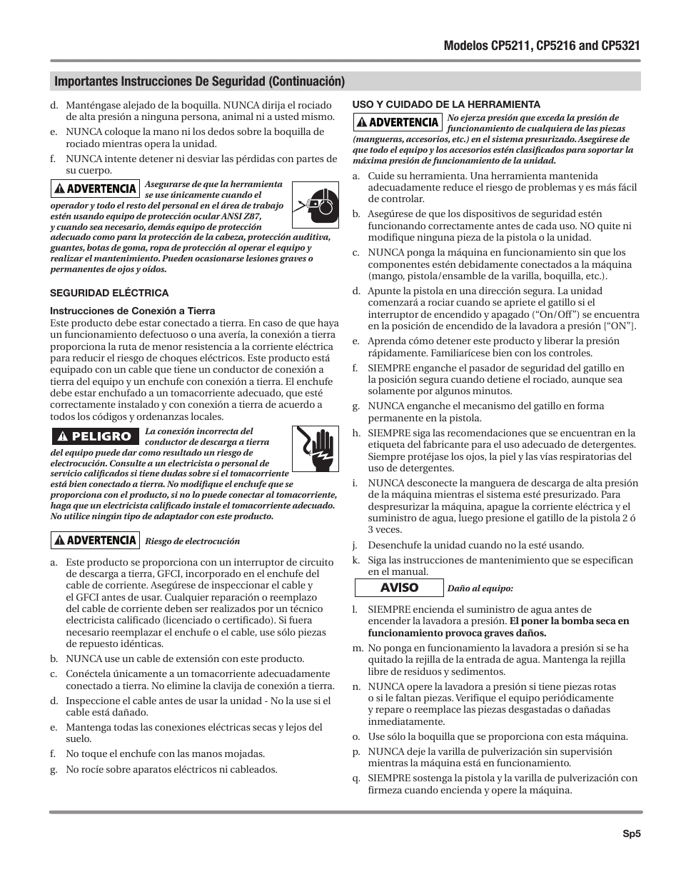 Campbell Hausfeld IN469800AV User Manual | Page 45 / 60