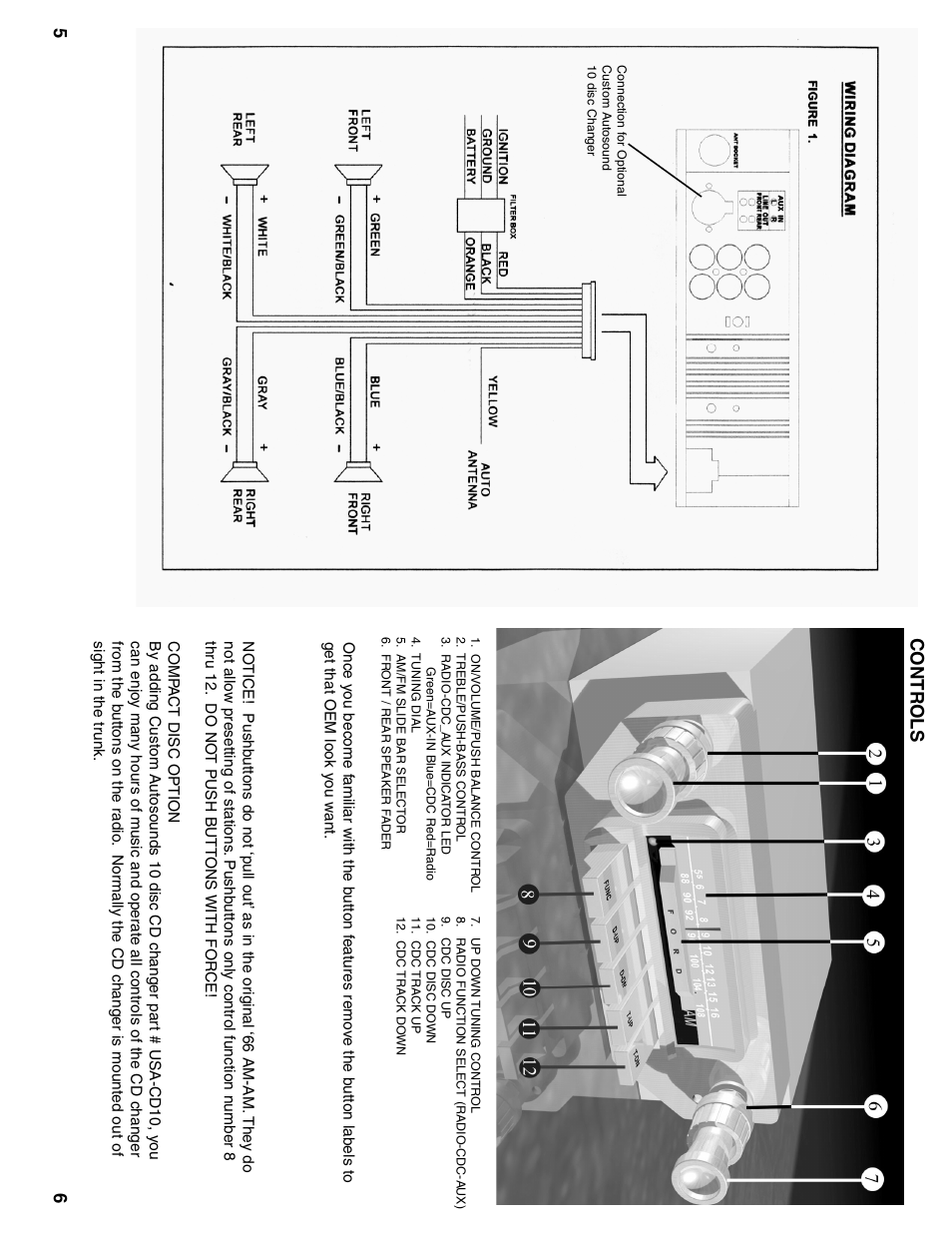 Contr ols | Custom Autosound USA-66 User Manual | Page 6 / 6
