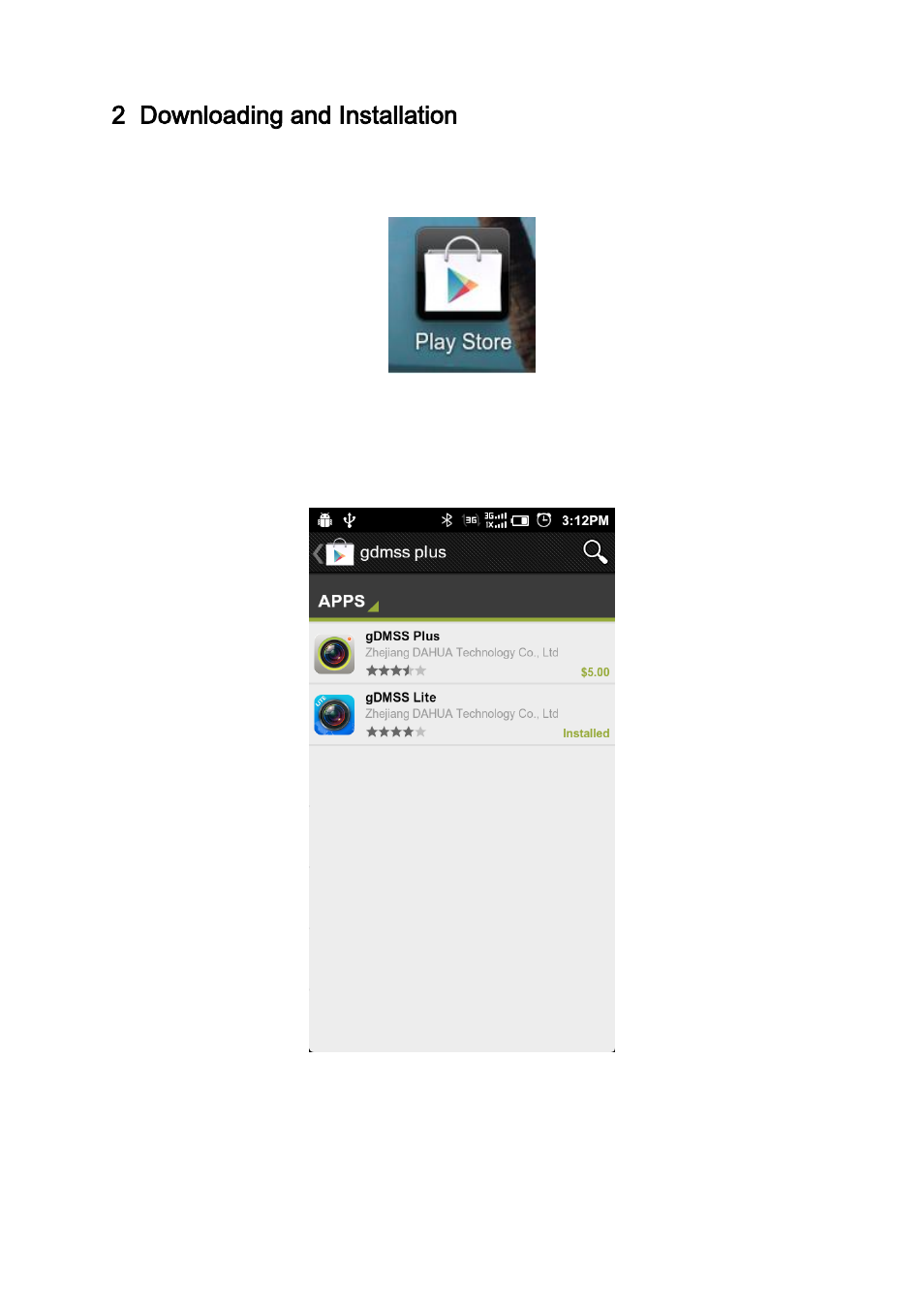Downloading and installation, 2 downloading and installation | Dahua Technology Mobile Phone Monitor User Manual | Page 4 / 33