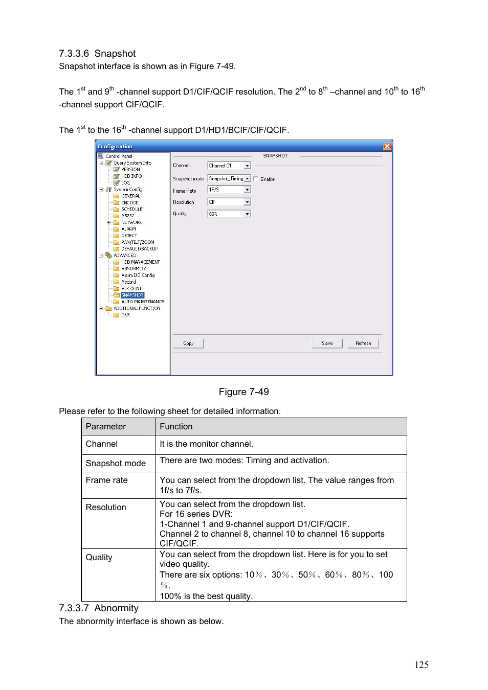 6 snapshot, 7 abnormity, Figure 7-49 | Dahua Technology HE-T User Manual | Page 125 / 149