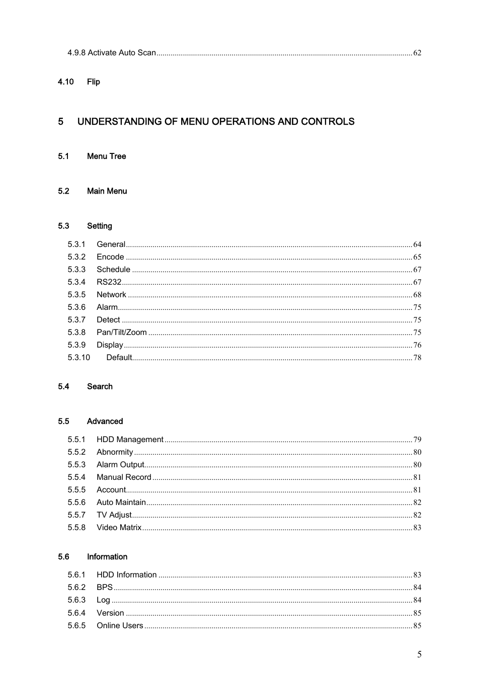 Dahua Technology HE-T User Manual | Page 5 / 149