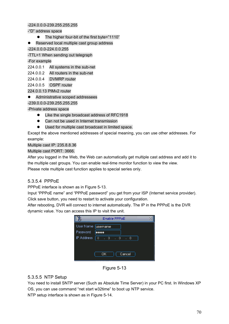 4 pppoe, 5 ntp setup | Dahua Technology HE-T User Manual | Page 70 / 149