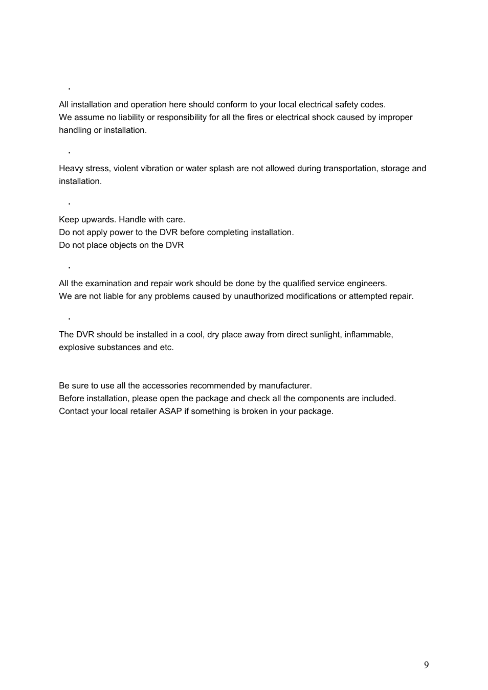 Important safeguards and warnings | Dahua Technology HE-T User Manual | Page 9 / 149