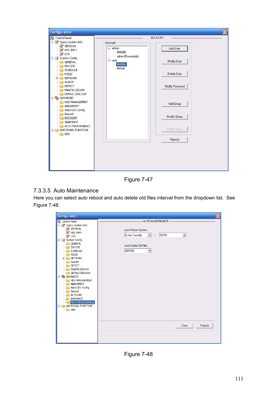 5 auto maintenance | Dahua Technology LE-A User Manual | Page 111 / 136