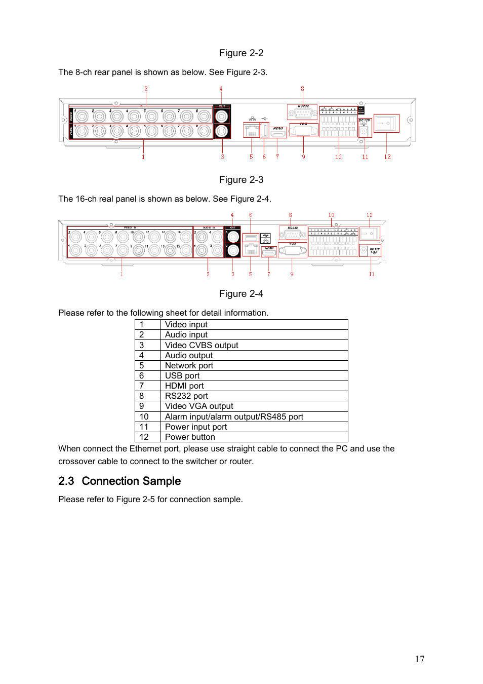 3 connection sample, Connection sample | Dahua Technology LE-A User Manual | Page 17 / 136