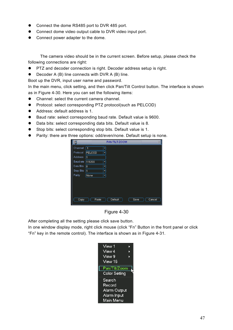 2 ptz setup | Dahua Technology LE-A User Manual | Page 47 / 136