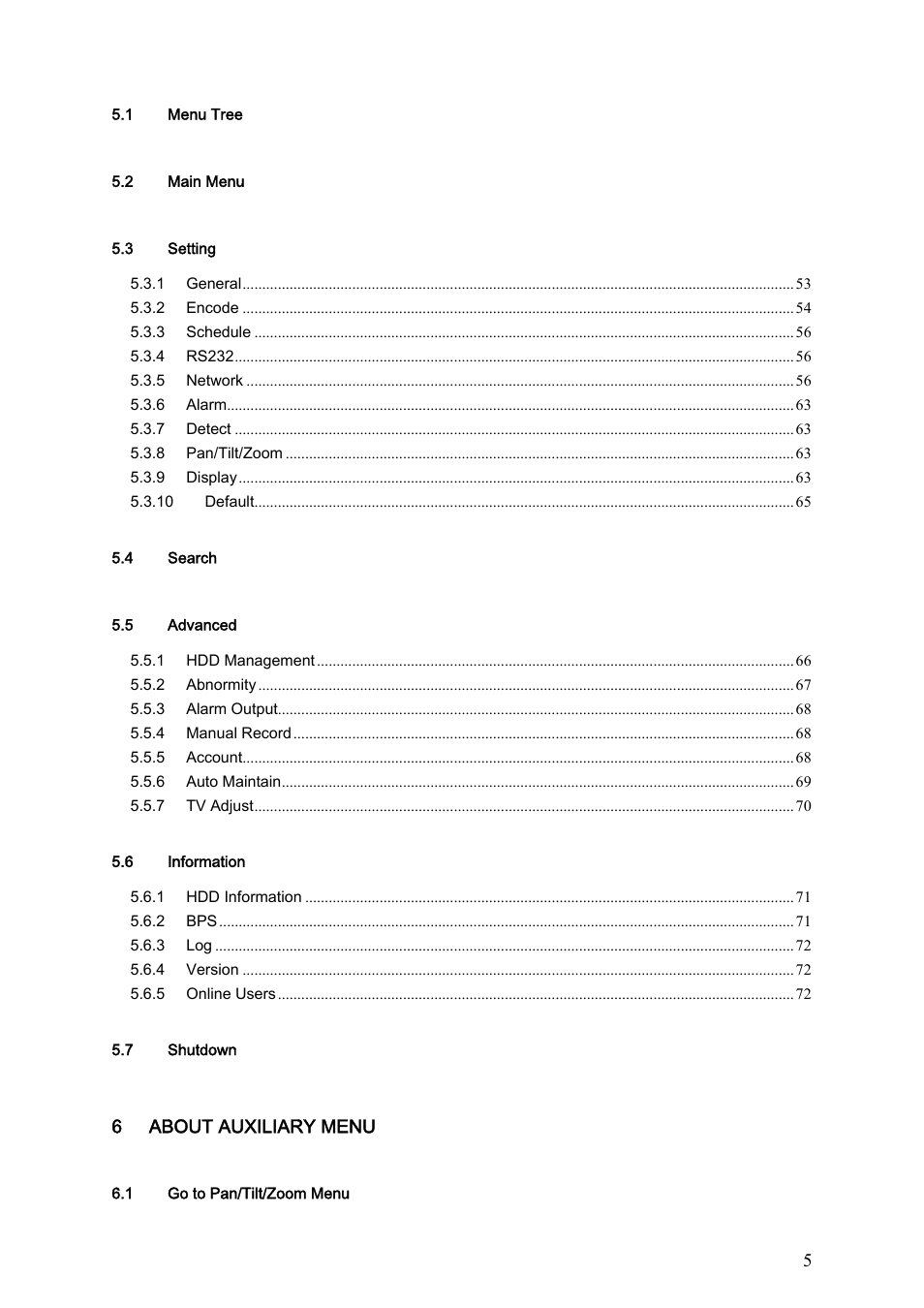 Dahua Technology LE-A User Manual | Page 5 / 136