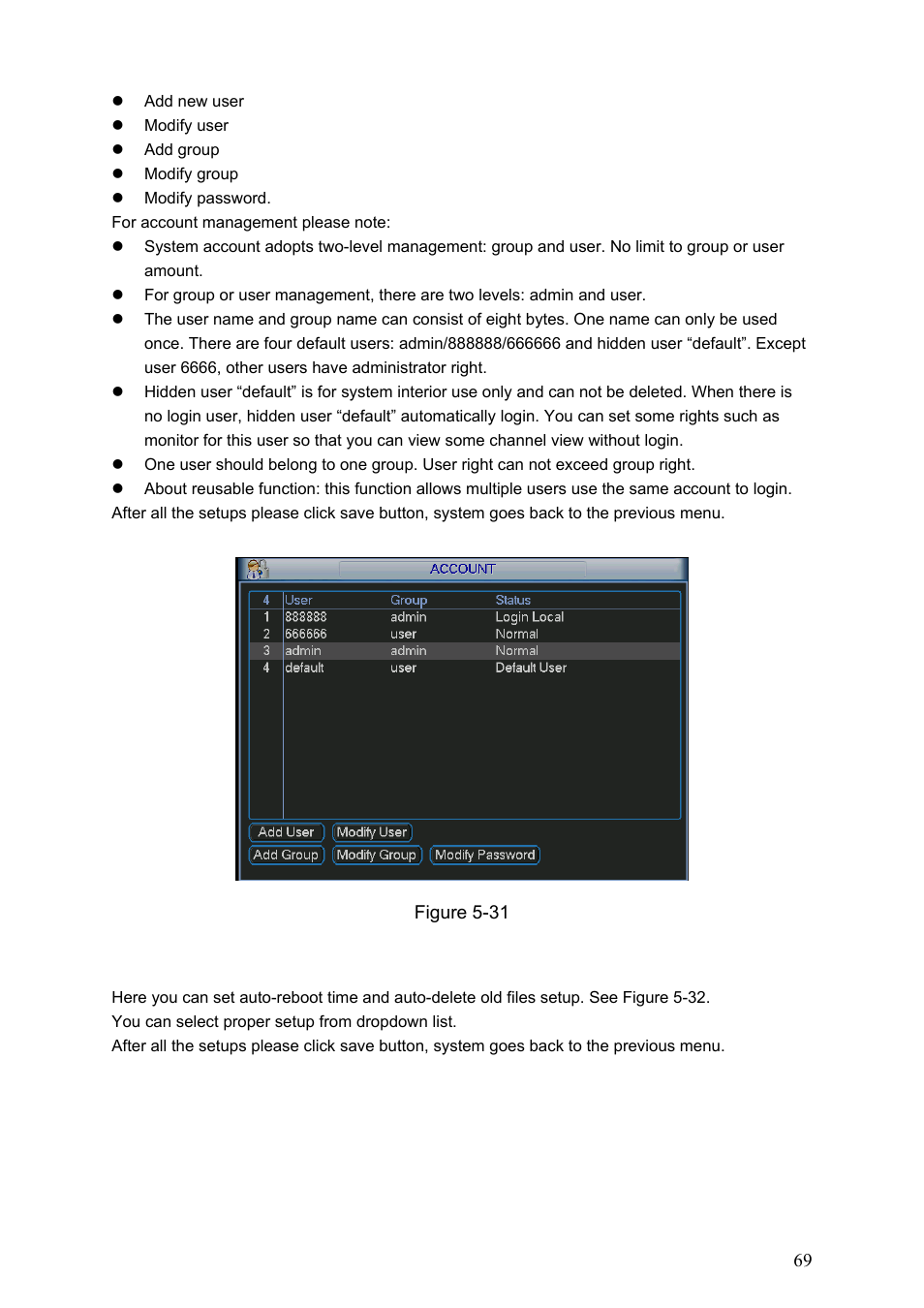 6 auto maintain, Auto maintain | Dahua Technology LE-A User Manual | Page 69 / 136