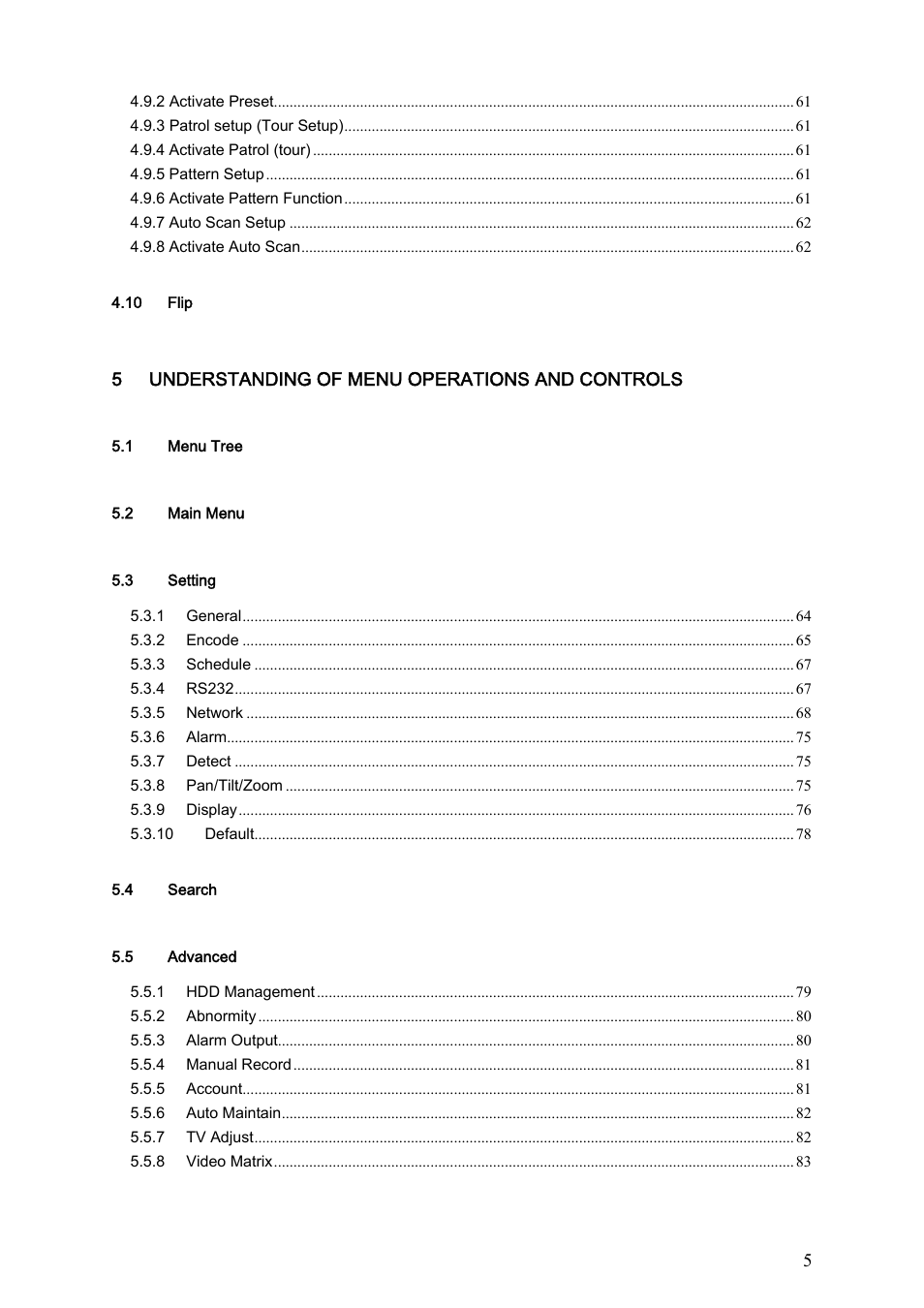 Dahua Technology LE-L User Manual | Page 5 / 149