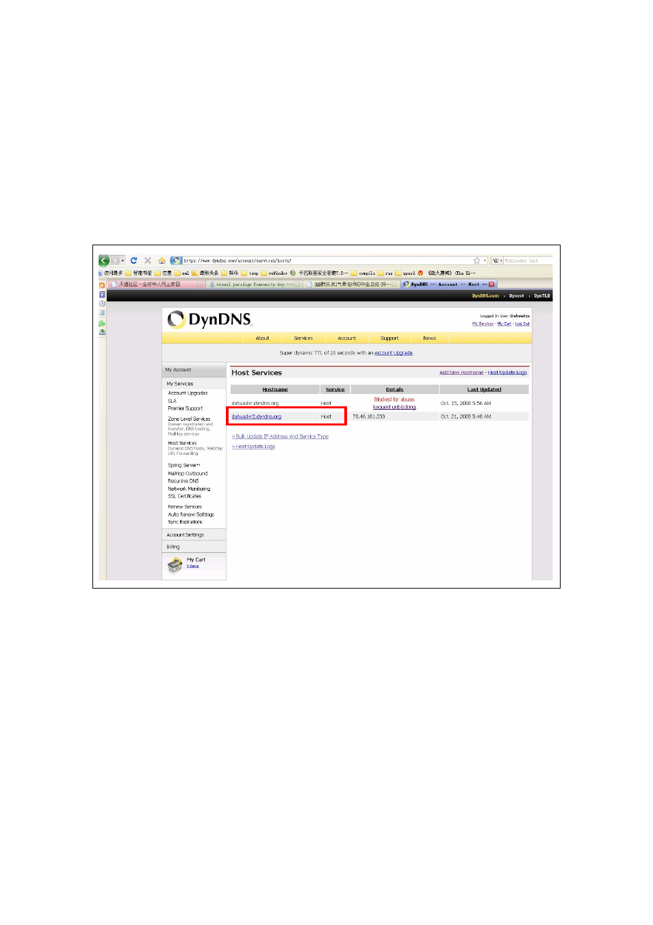 Dahua Technology Dyndns test User Manual | 5 pages