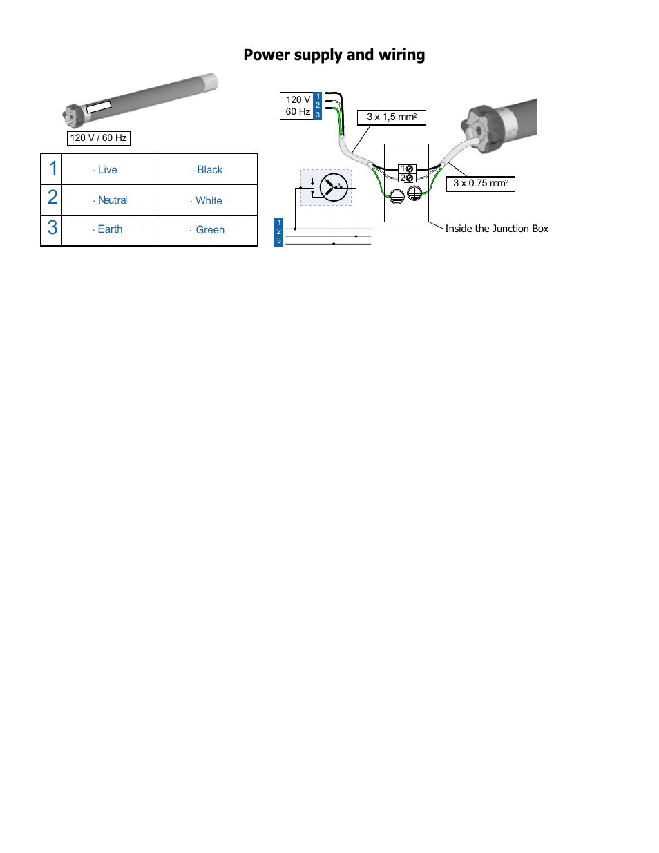 Power supply and wiring | Da-Lite Arena Electrol User Manual | Page 3 / 3