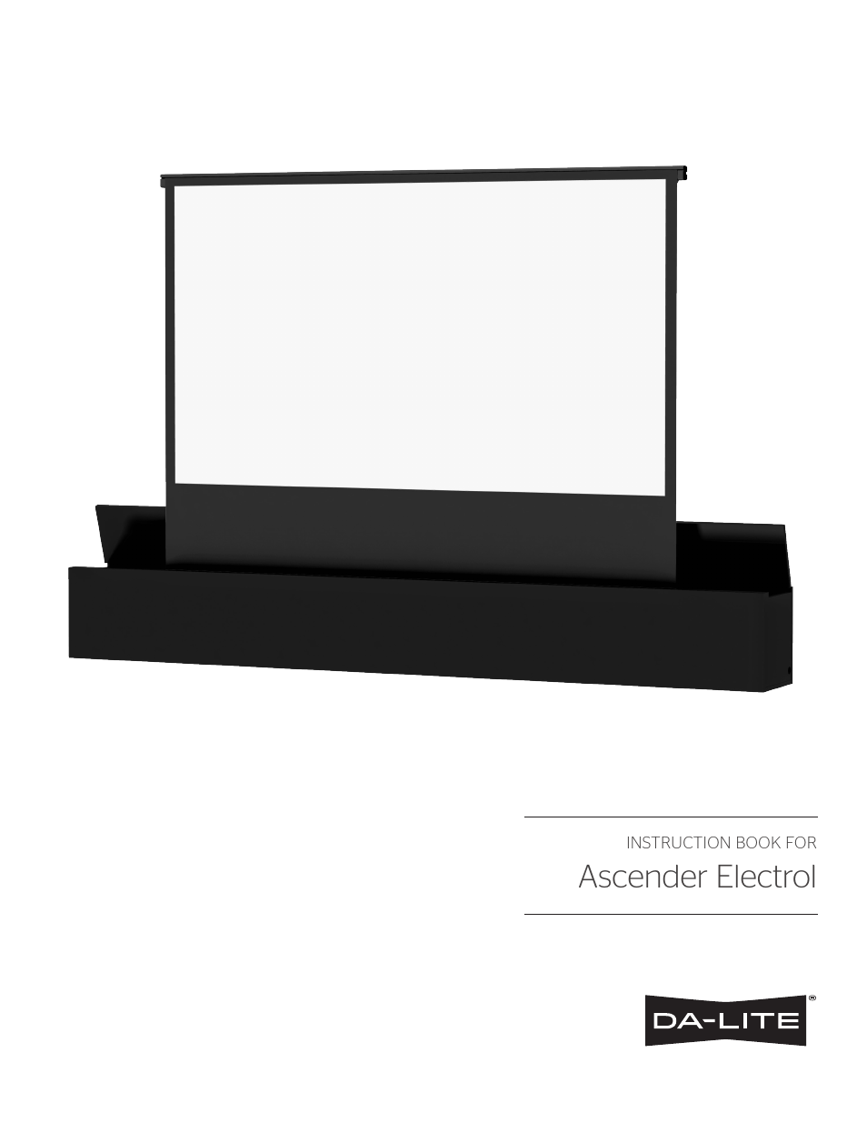 Da-Lite Ascender Electrol User Manual | 8 pages