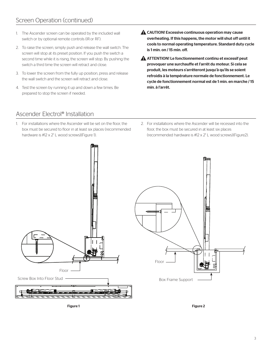 Da-Lite Ascender Electrol User Manual | Page 3 / 8