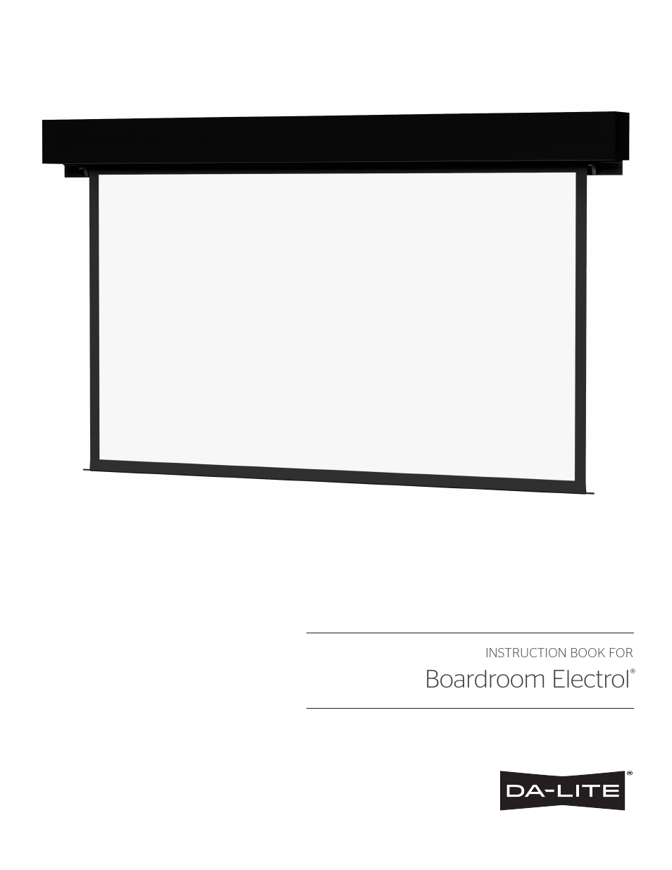 Da-Lite Boardroom Electrol User Manual | 10 pages