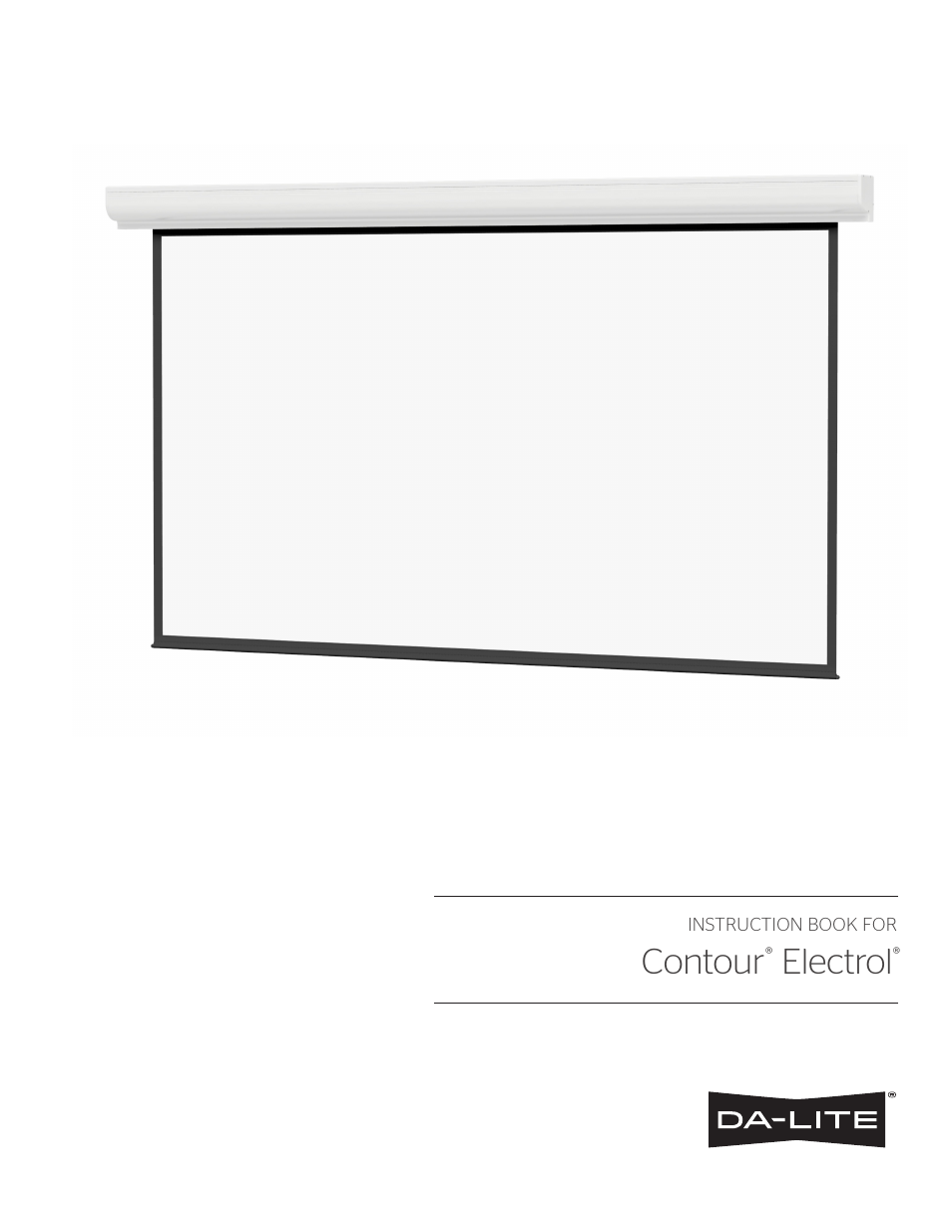 Da-Lite Contour Electrol User Manual | 12 pages