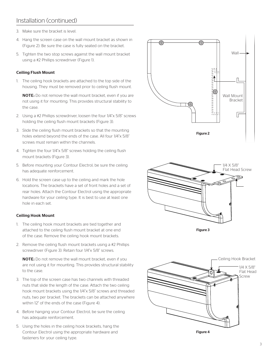 Installation (continued) | Da-Lite Contour Electrol User Manual | Page 3 / 12