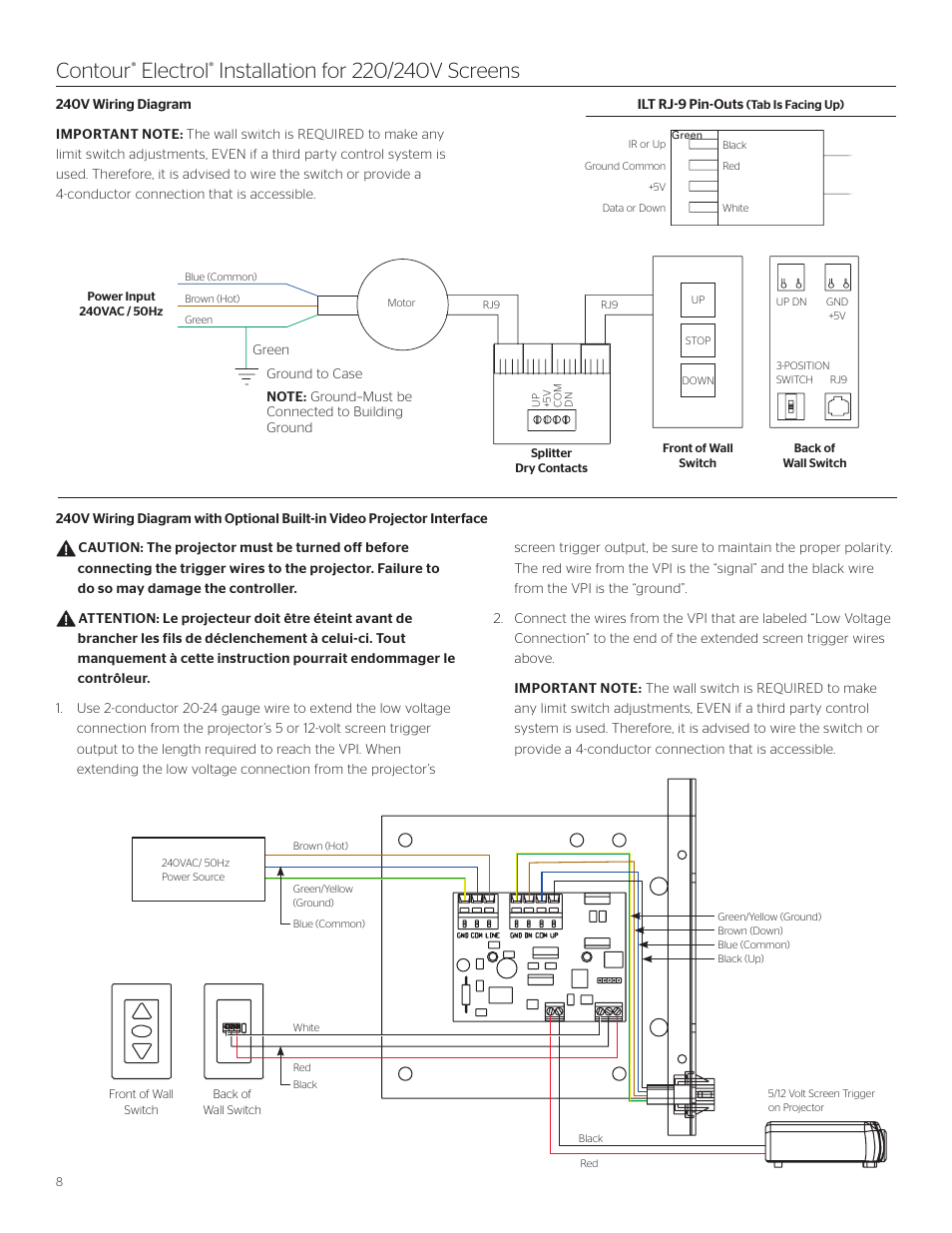 Contour, Electrol | Da-Lite Contour Electrol User Manual | Page 8 / 12