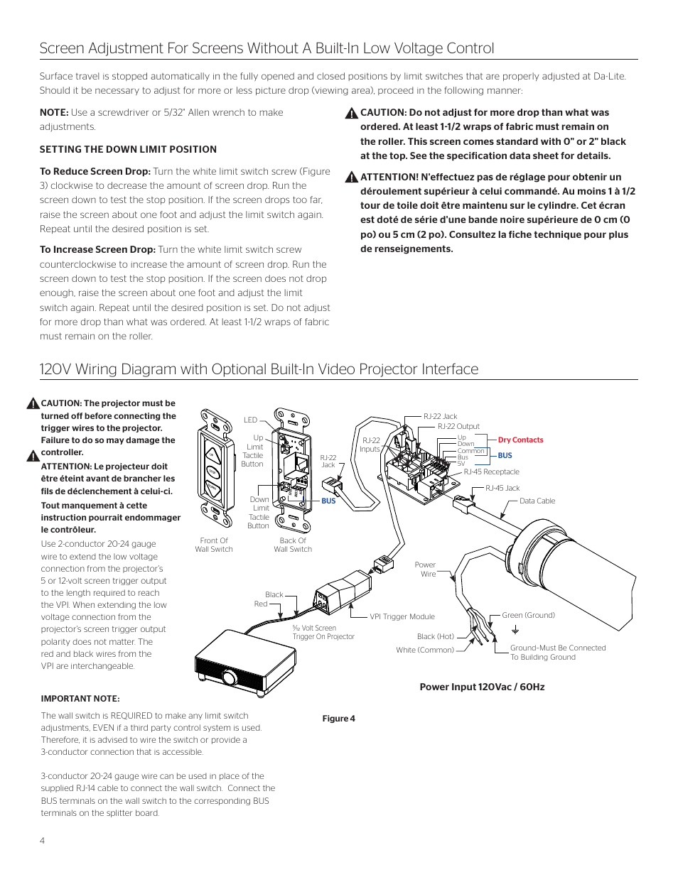 Da-Lite Cosmopolitan Electrol User Manual | Page 4 / 8