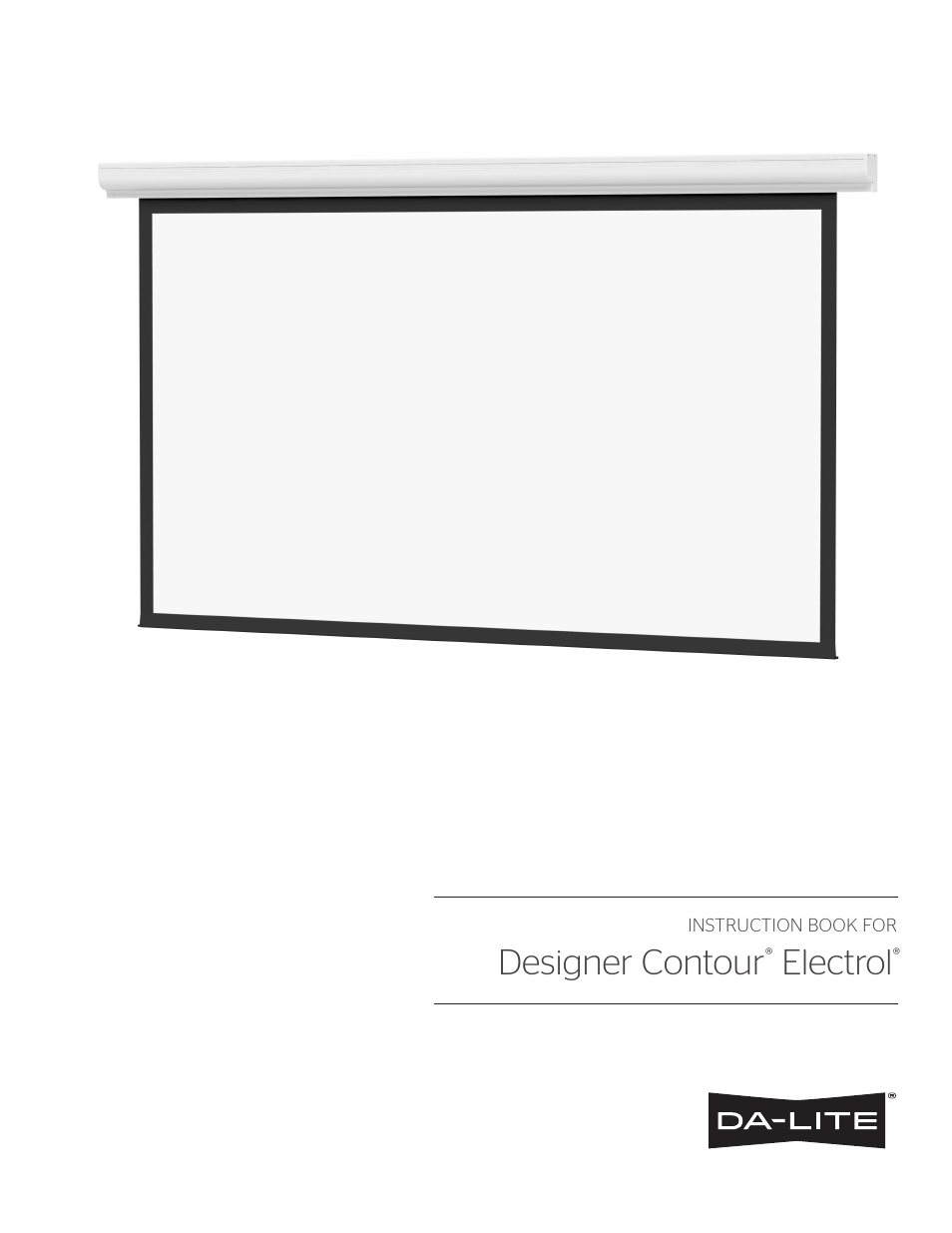 Da-Lite Designer Contour Electrol User Manual | 8 pages