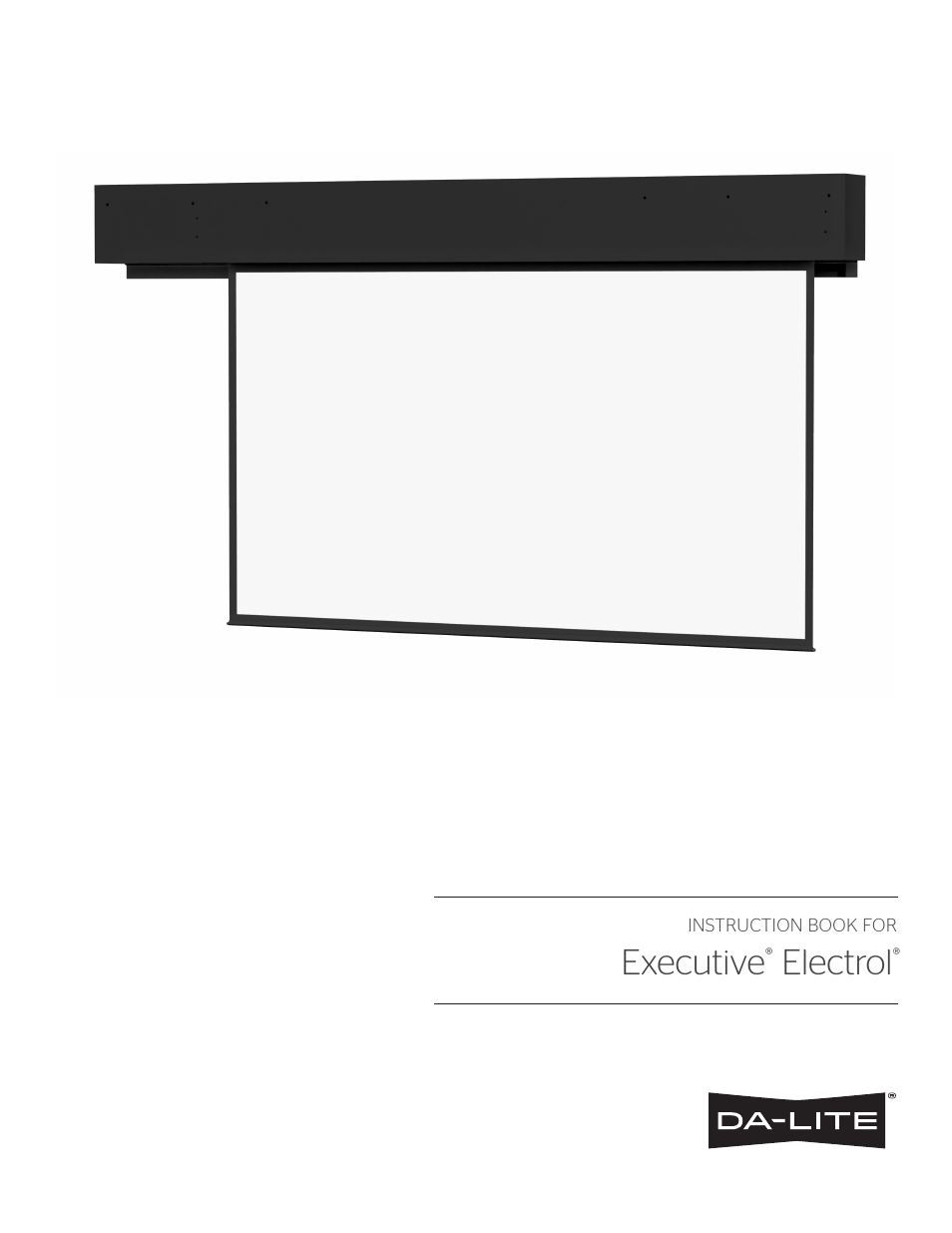 Da-Lite Executive Electrol User Manual | 12 pages