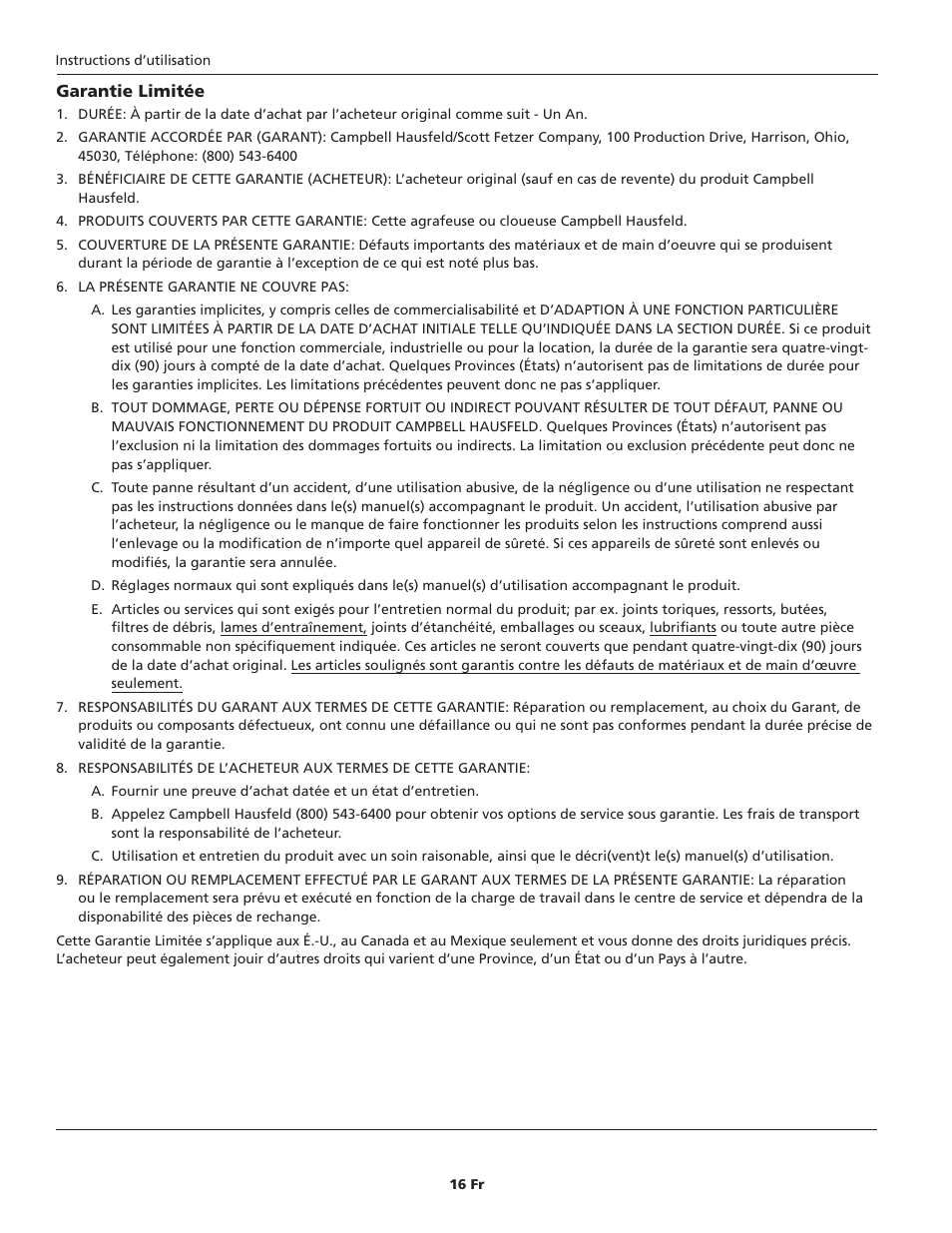 Campbell Hausfeld IN734500AV User Manual | Page 16 / 24