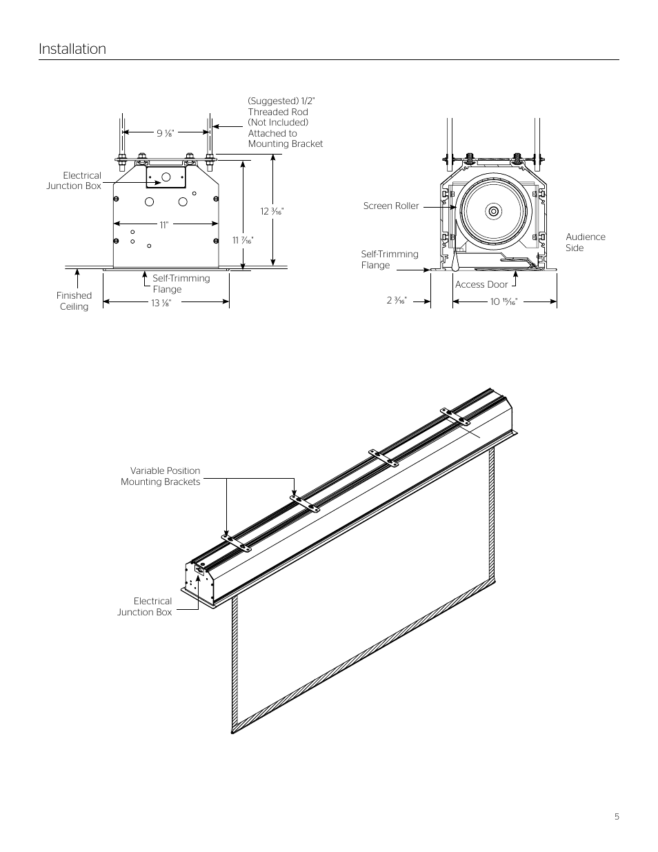 Installation | Da-Lite Large Advantage Electrol User Manual | Page 5 / 12