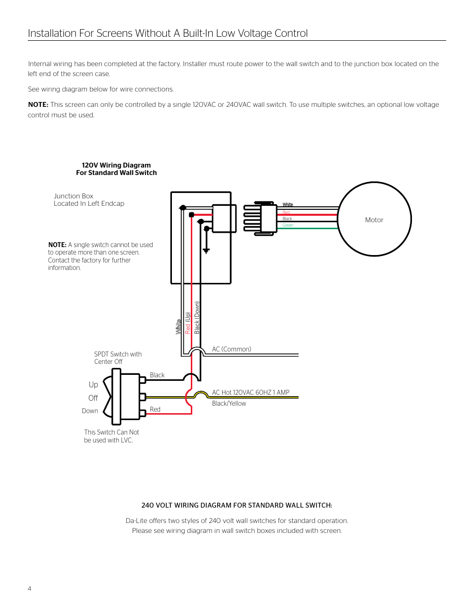 Da-Lite Large Cosmopolitan Electrol User Manual | Page 4 / 12