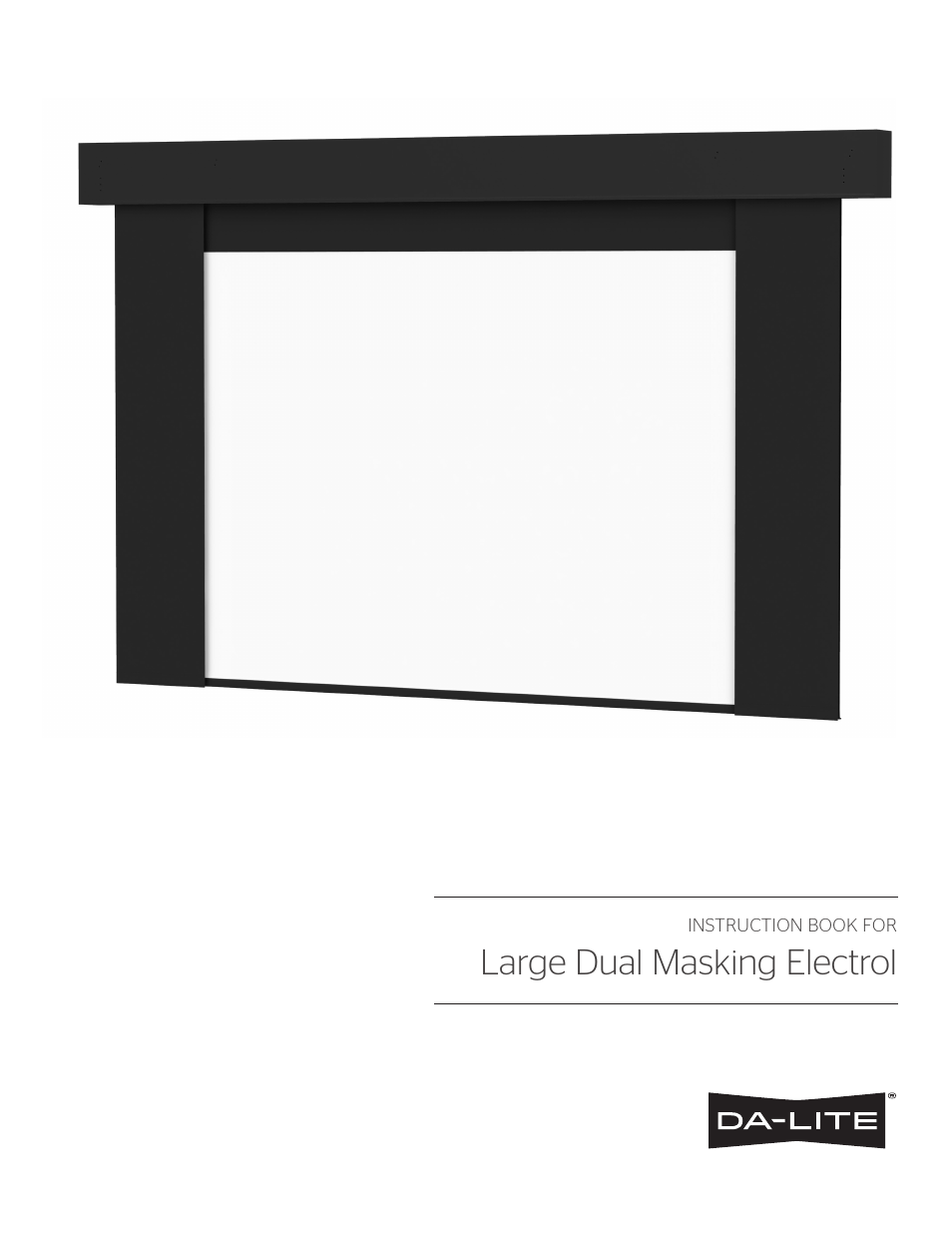 Da-Lite Large Dual Masking Electrol User Manual | 8 pages