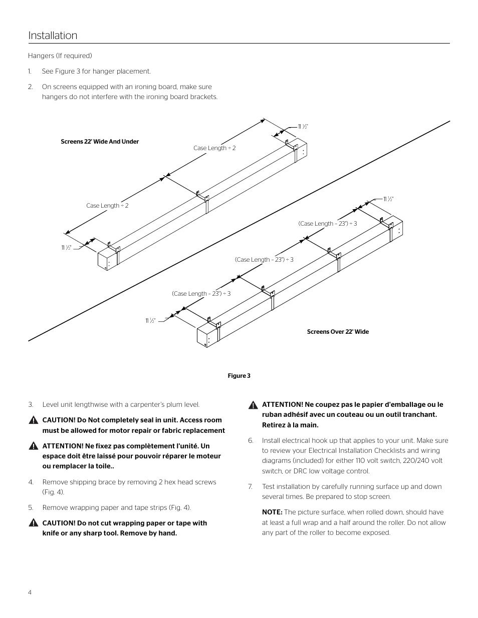 Installation | Da-Lite Professional Electrol User Manual | Page 4 / 12