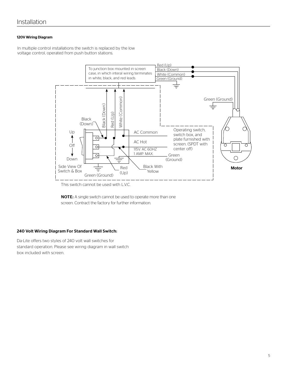 Installation | Da-Lite Professional Electrol User Manual | Page 5 / 12
