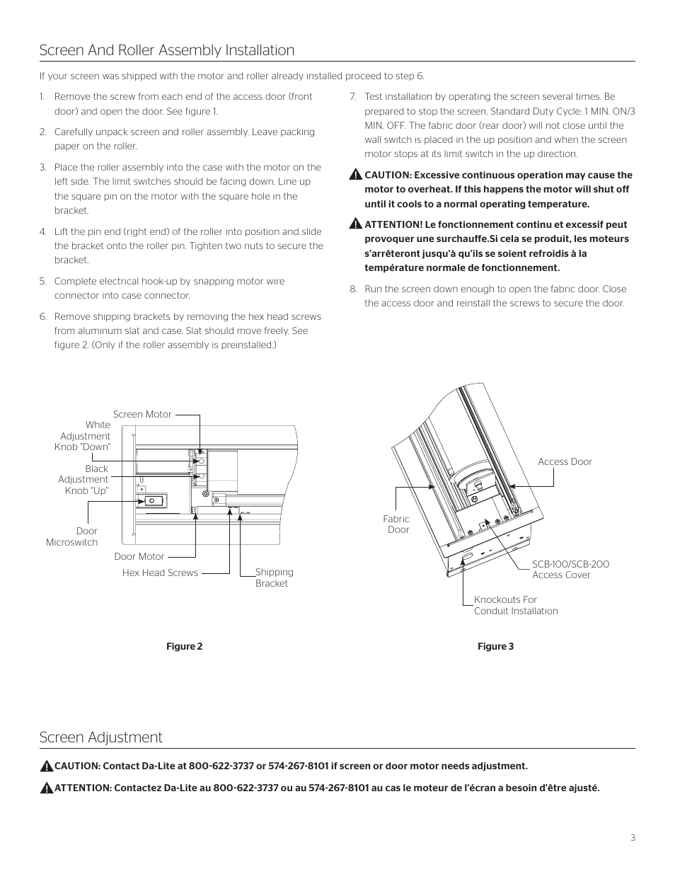 Da-Lite Tensioned Advantage Deluxe Electrol User Manual | Page 3 / 10