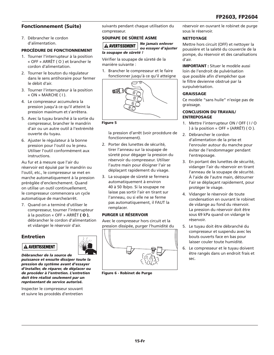 Campbell Hausfeld FP2603 User Manual | Page 15 / 32