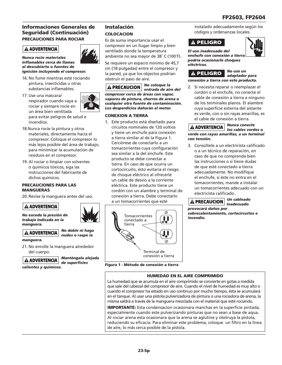 Campbell Hausfeld FP2603 User Manual | Page 23 / 32