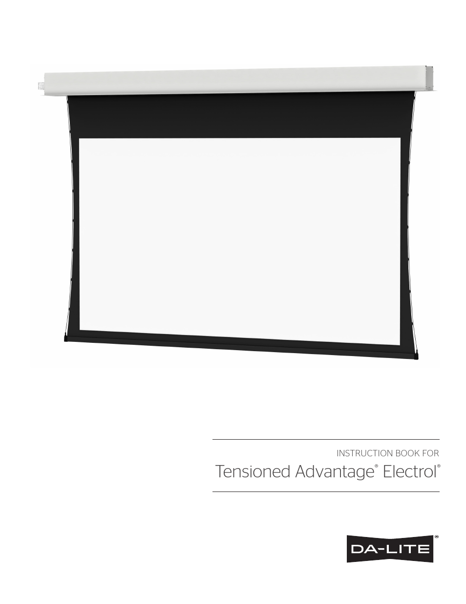 Da-Lite Tensioned Advantage Electrol User Manual | 12 pages