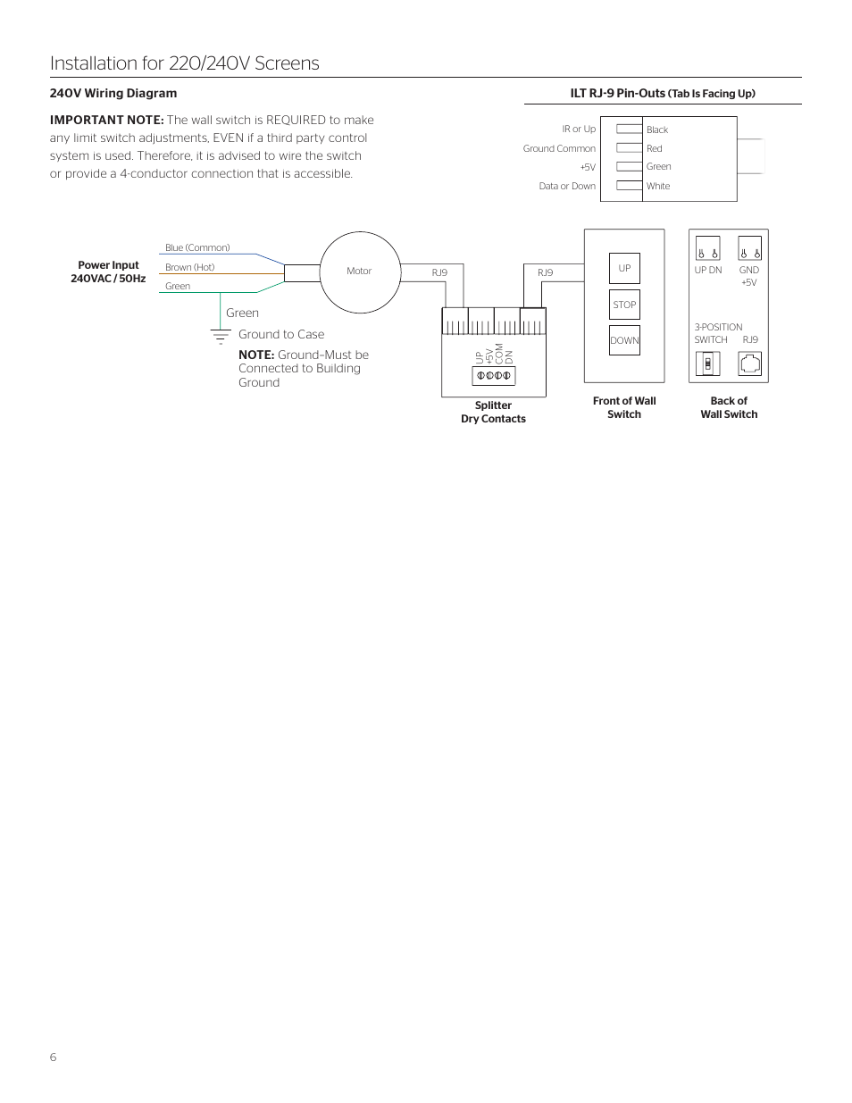 Da-Lite Tensioned Large Cosmopolitan Electrol User Manual | Page 6 / 8