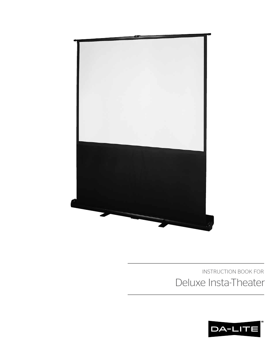 Da-Lite Deluxe Insta-Theater User Manual | 8 pages
