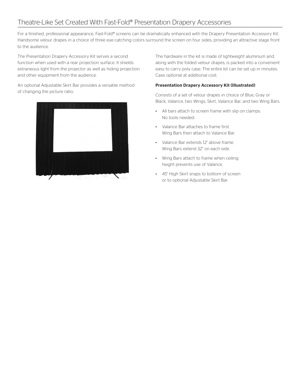 Da-Lite Fast-Fold Deluxe Screen System User Manual | Page 5 / 8