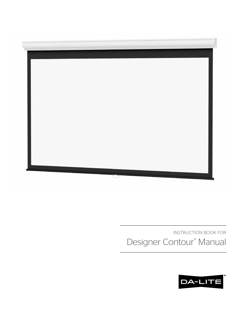 Da-Lite Designer Contour Manual with CSR User Manual | 4 pages