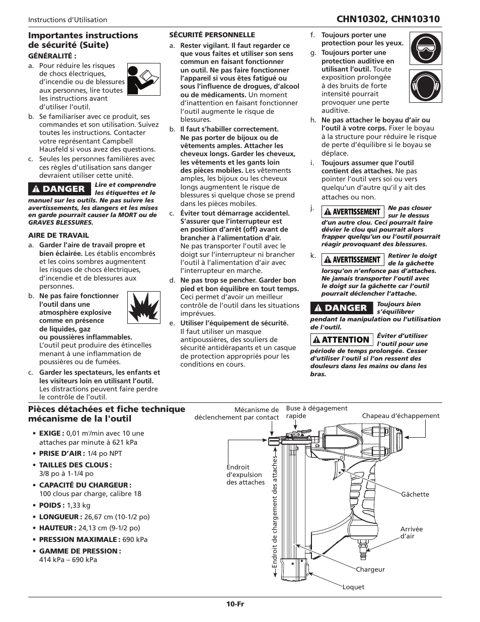 Campbell Hausfeld IN700502AV User Manual | Page 10 / 24