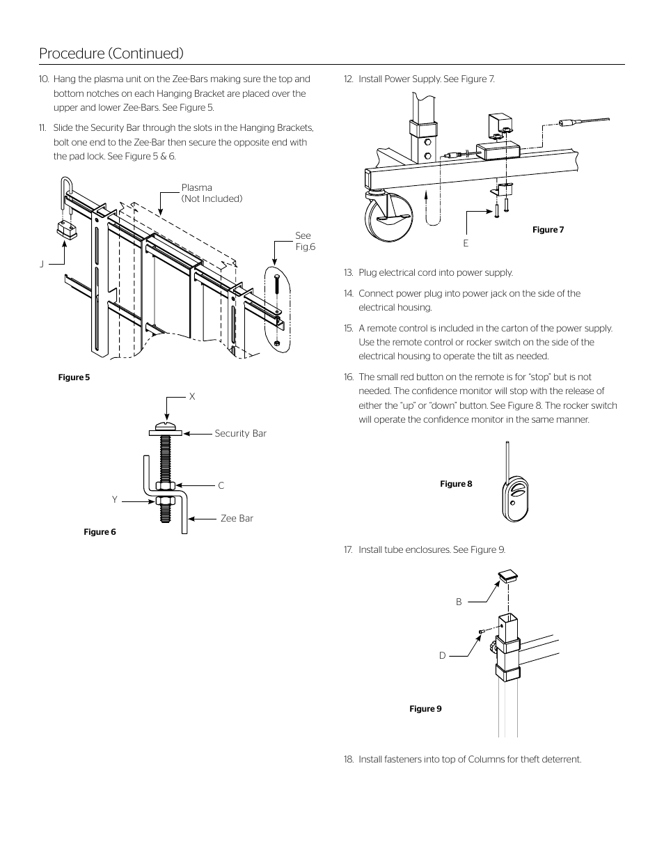 Procedure (continued) | Da-Lite Automated Confidence Monitor Stand User Manual | Page 5 / 8